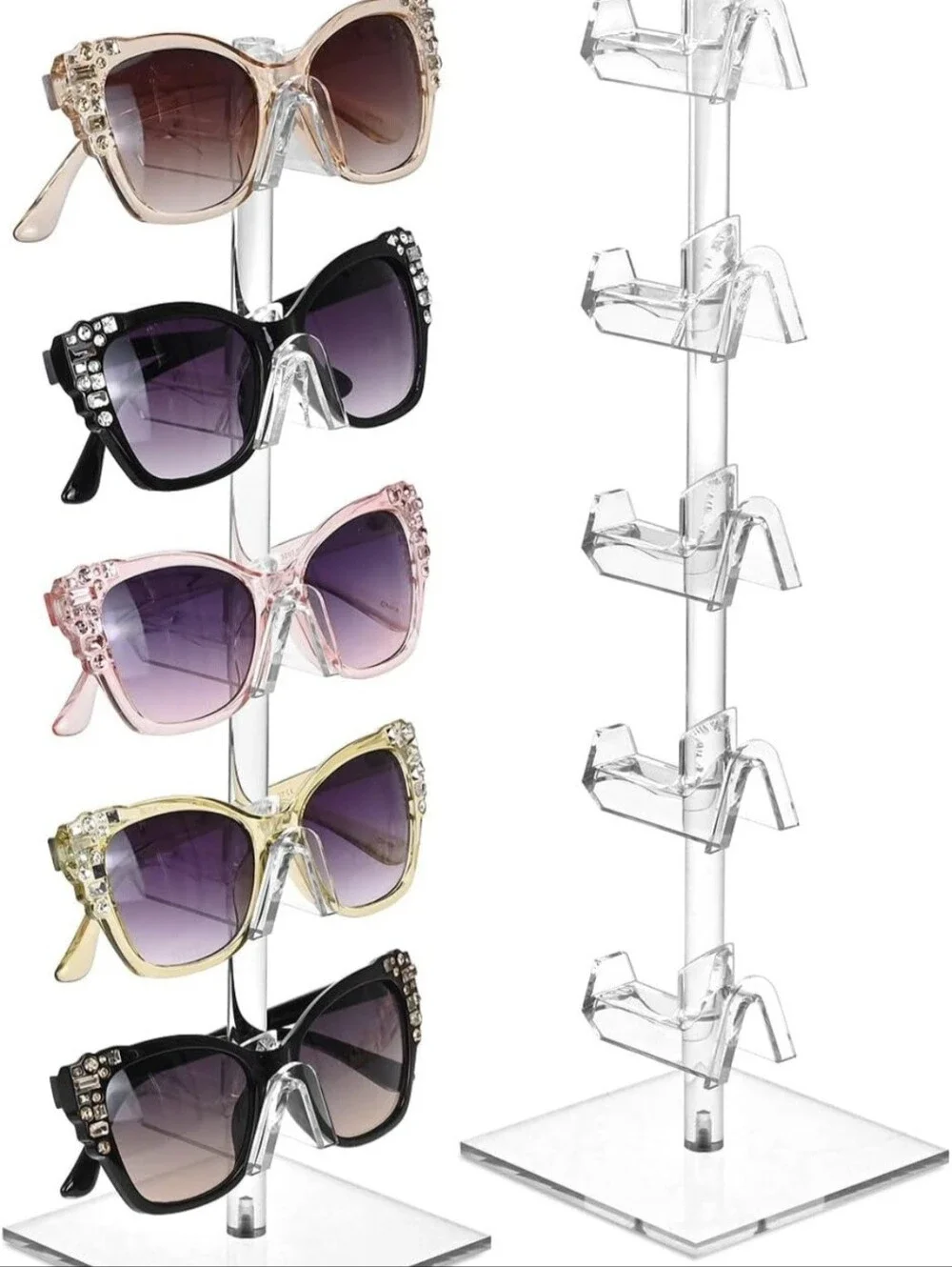 NEW Mooca Clear 5-Tier Acrylic Stand For Glasses Sunglasses Home Sz 14